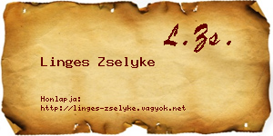 Linges Zselyke névjegykártya